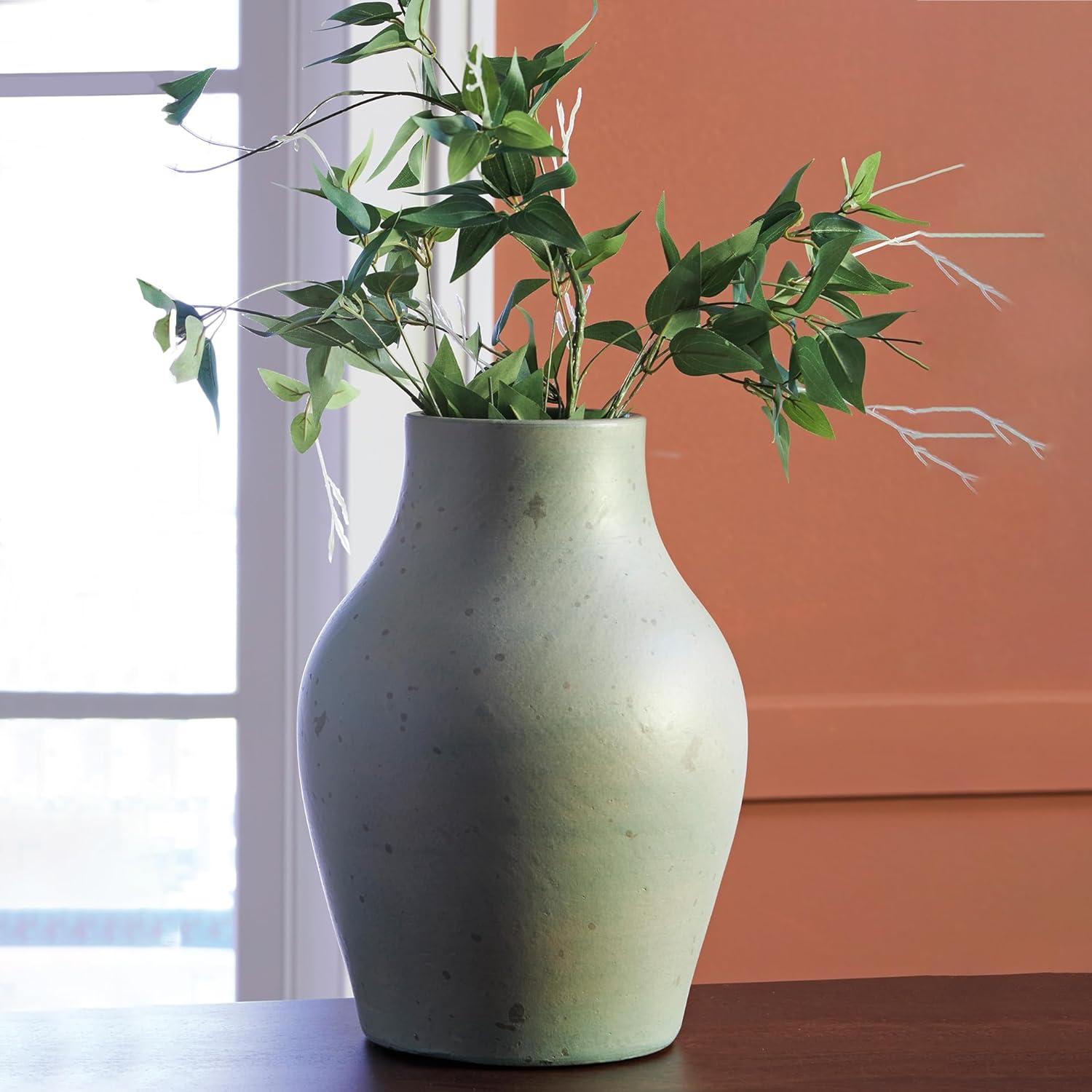 imageSignature Design by Ashley Baychester Casual Distressed Terra Cotta 13 Vase Light GreenLight Green
