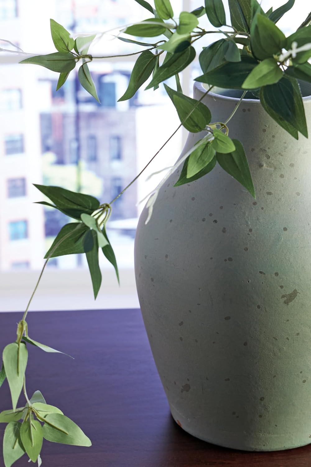 imageSignature Design by Ashley Baychester Casual Distressed Terra Cotta 13 Vase Light GreenLight Green