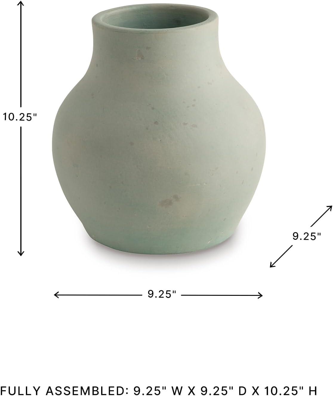 imageSignature Design by Ashley Baychester Casual Distressed Terra Cotta 13 Vase Light GreenLight Green