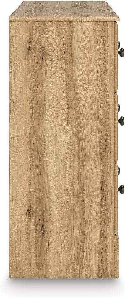 imageSignature Design by Ashley Bestmere Traditional 6Drawer Dresser with Oak Finish Light Brown