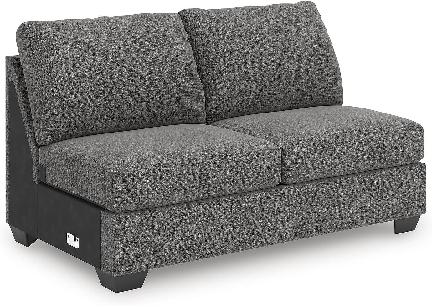imageSignature Design by Ashley Casual Seyler Lane UShape RightArm Facing 3Piece Sleeper Sectional with Chaise and Removable Cushion Gray3 Piece Sleeper Sectional with Chaise