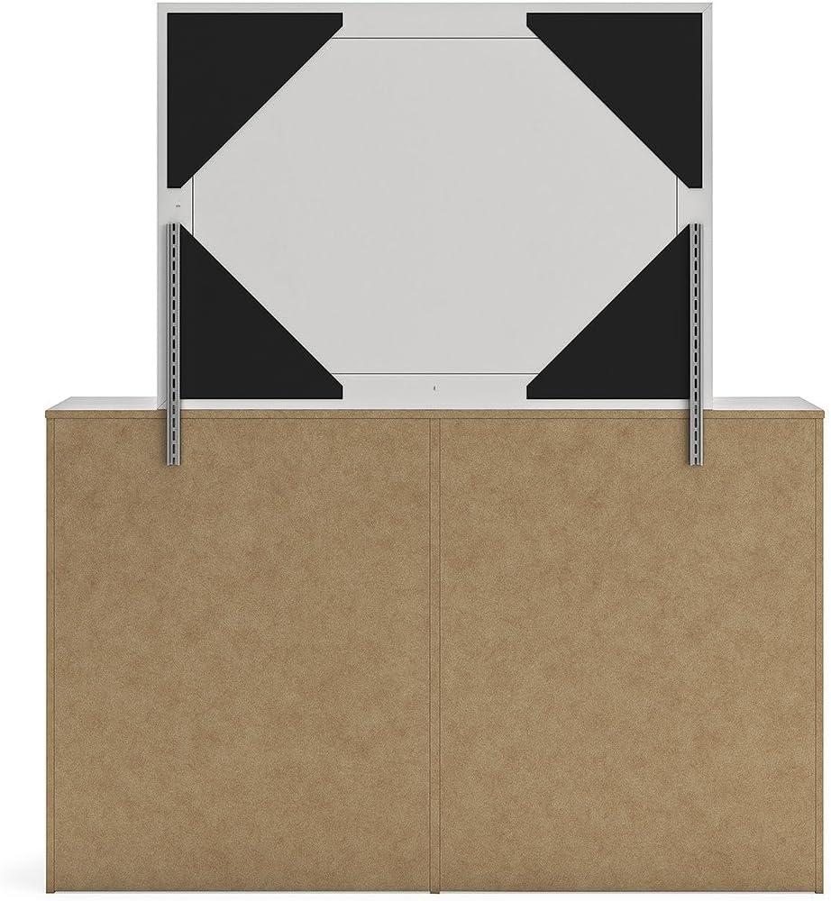 imageSignature Design by Ashley Cayboni Modern 6Drawer Dresser and Mirror with Safety Stop WhitewashModern