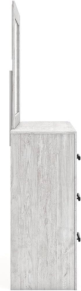 imageSignature Design by Ashley Cayboni Modern 6Drawer Dresser and Mirror with Safety Stop WhitewashModern