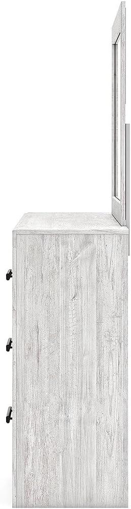 imageSignature Design by Ashley Cayboni Modern 6Drawer Dresser and Mirror with Safety Stop WhitewashModern