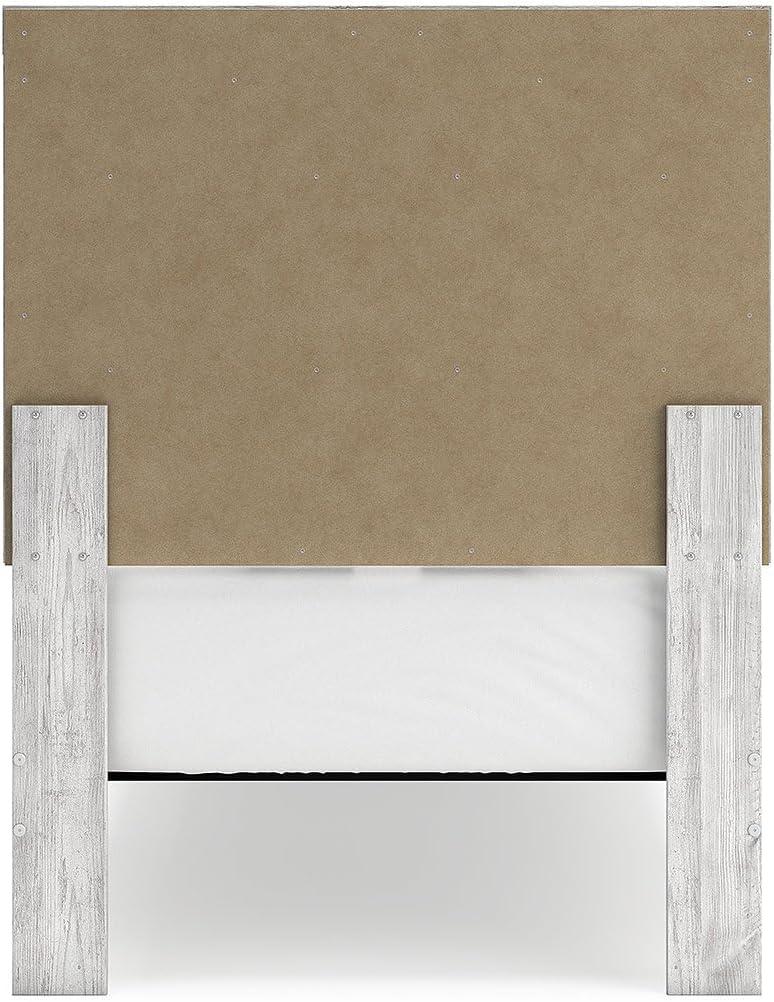 imageSignature Design by Ashley Cayboni Modern 6Drawer Dresser and Mirror with Safety Stop WhitewashTwin Panel Bed