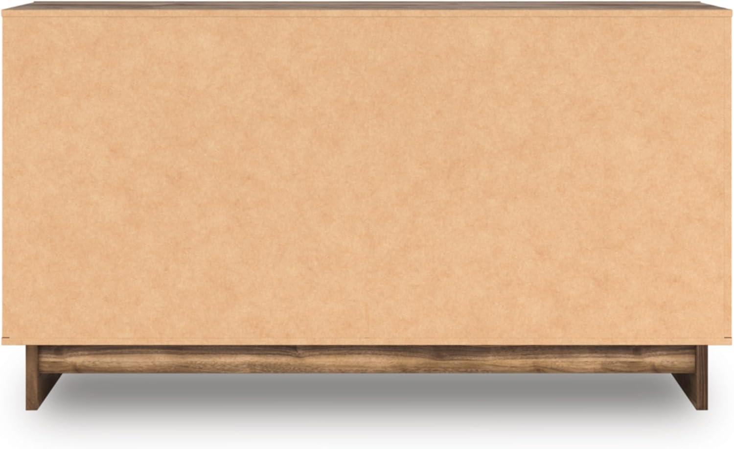 imageSignature Design by Ashley Darcalli Retro 6 Drawer Dresser with Easy Glide and Safety Stop BrownRustic Brown