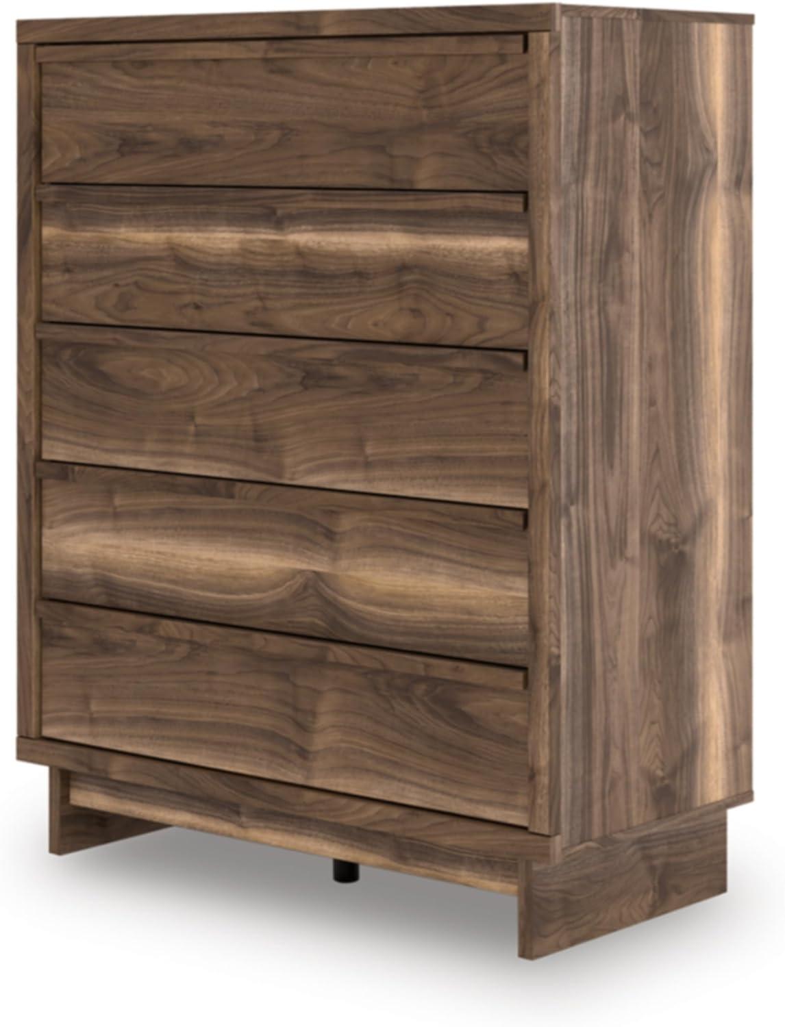 imageSignature Design by Ashley Darcalli Retro 6 Drawer Dresser with Easy Glide and Safety Stop BrownRustic Brown