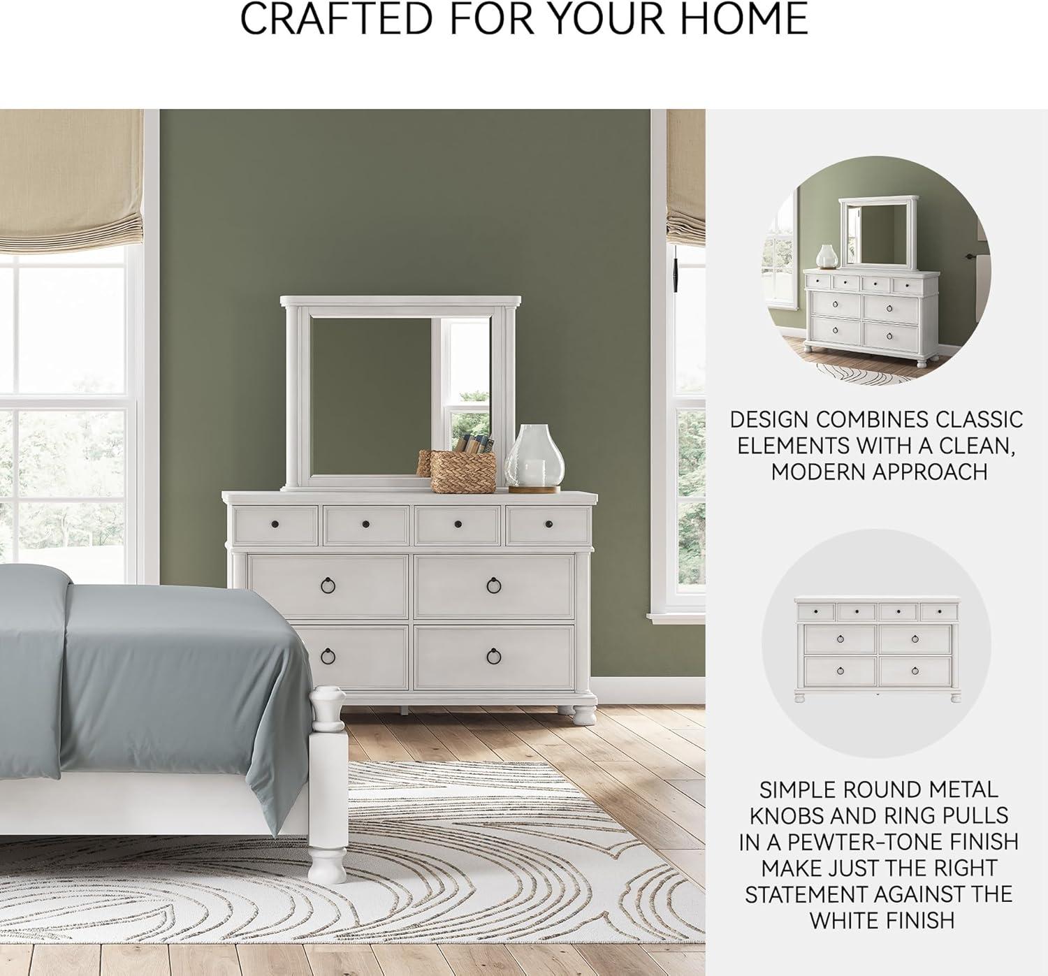 imageSignature Design by Ashley Greddinton Traditional 8Drawer Dresser with Wood Finish WhiteWhite