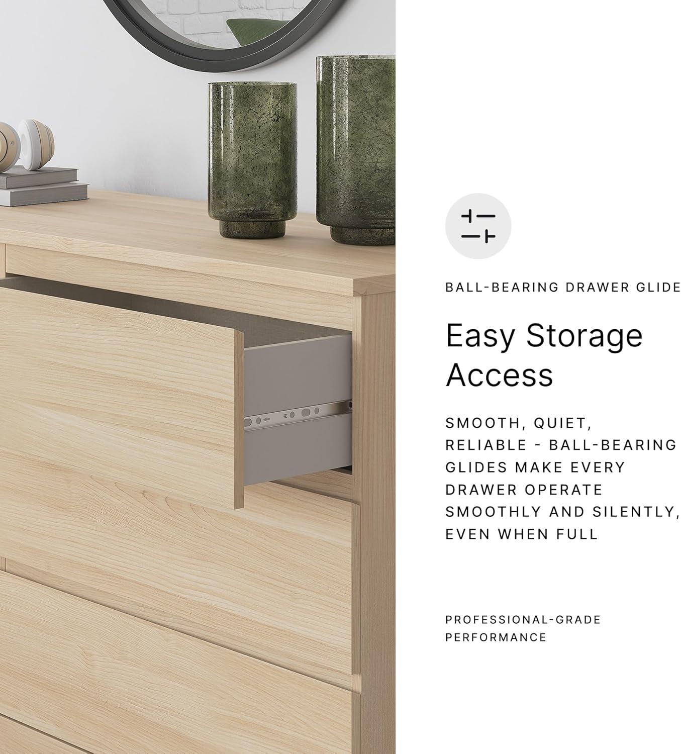 imageSignature Design by Ashley Onita Contemporary 6Drawer Dresser with Ash Finish Light BrownLight Brown