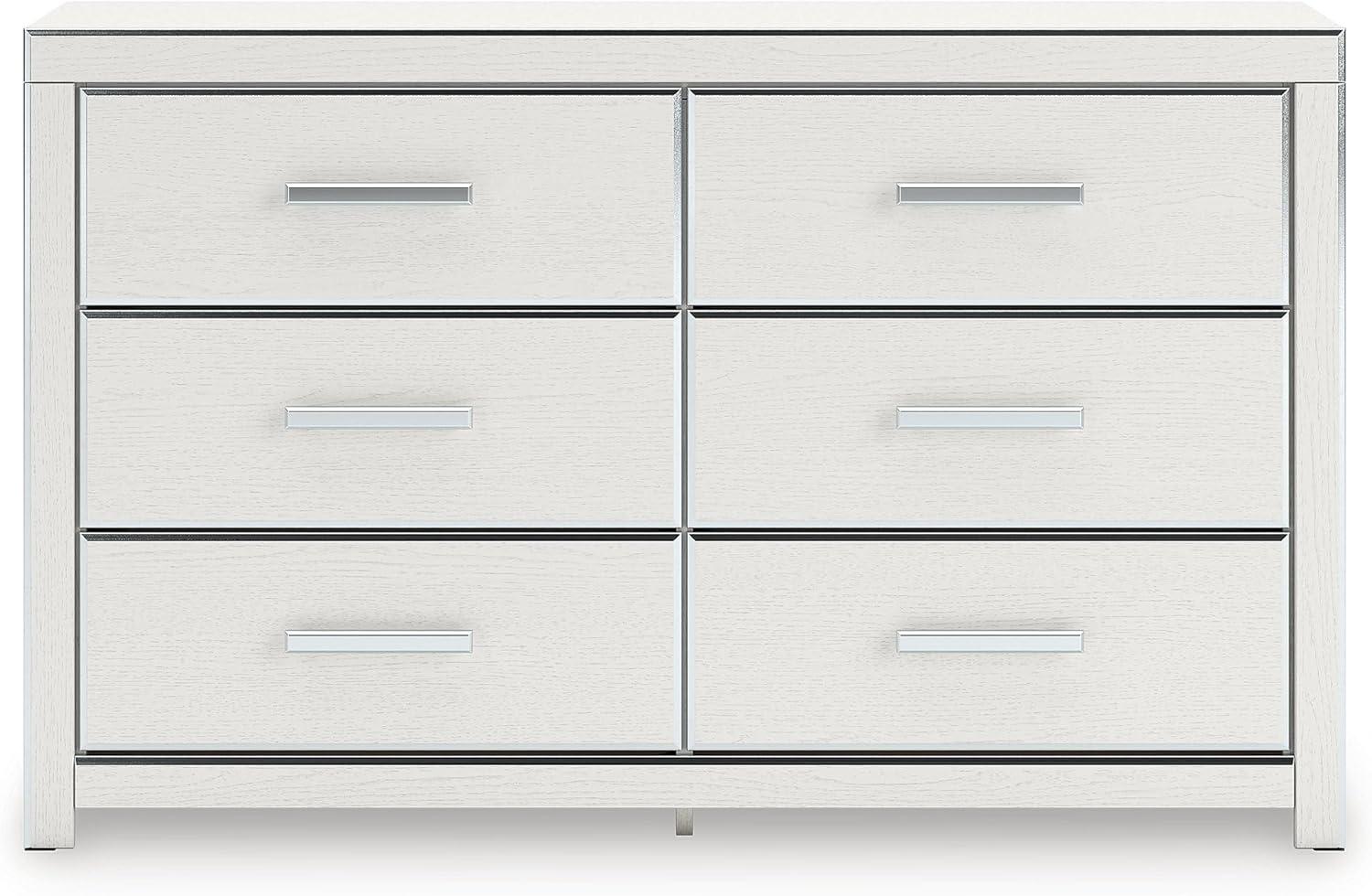 imageSignature Design by Ashley Ravalori Contemporary 6Drawer Dresser with Wood Finish WhiteWhite
