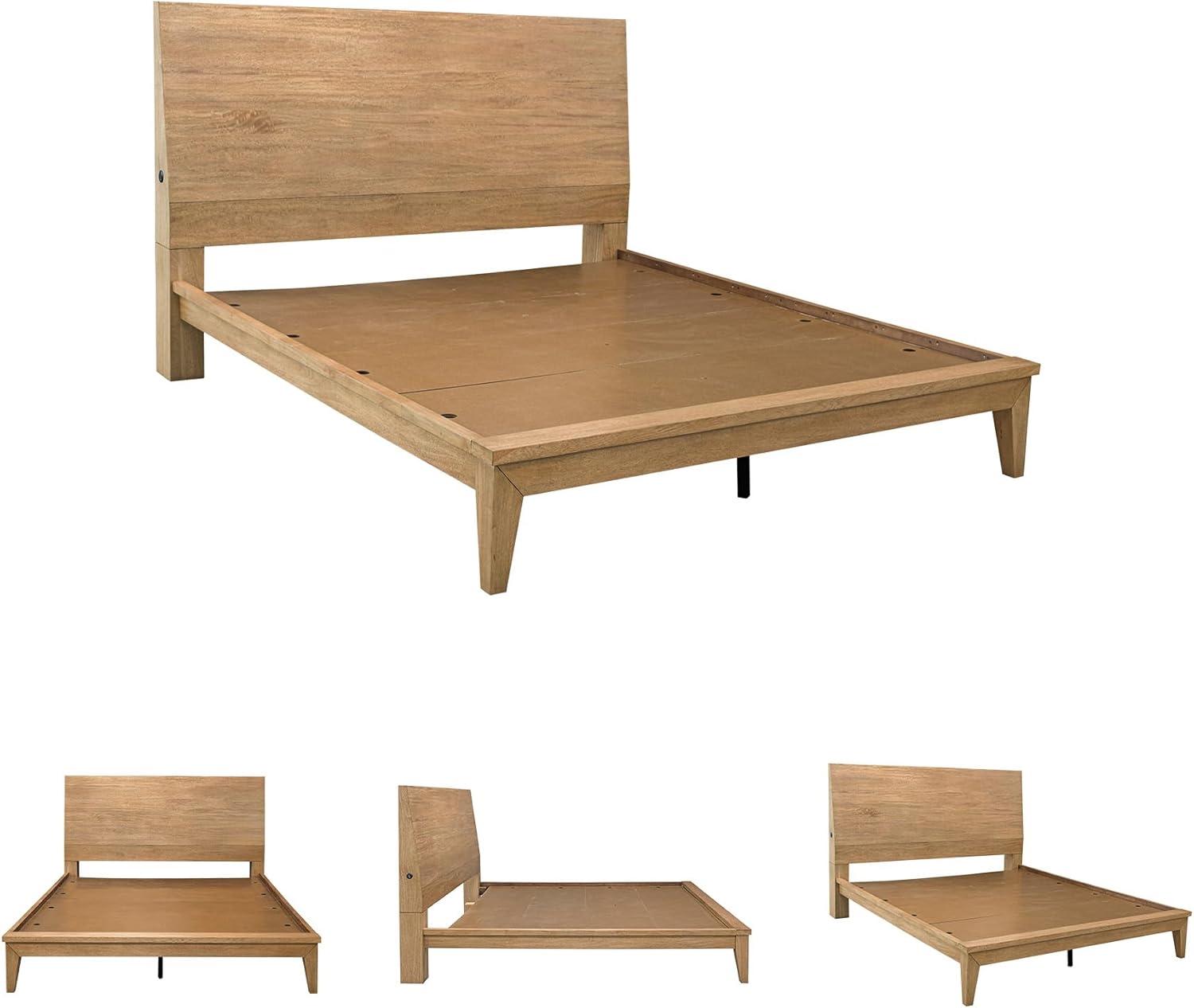 imageSignature Design by Ashley Sherbana Casual 6Drawer Dresser with Safety Stop and FeltLined Top Drawers Light BrownCalifornia King Panel Bed