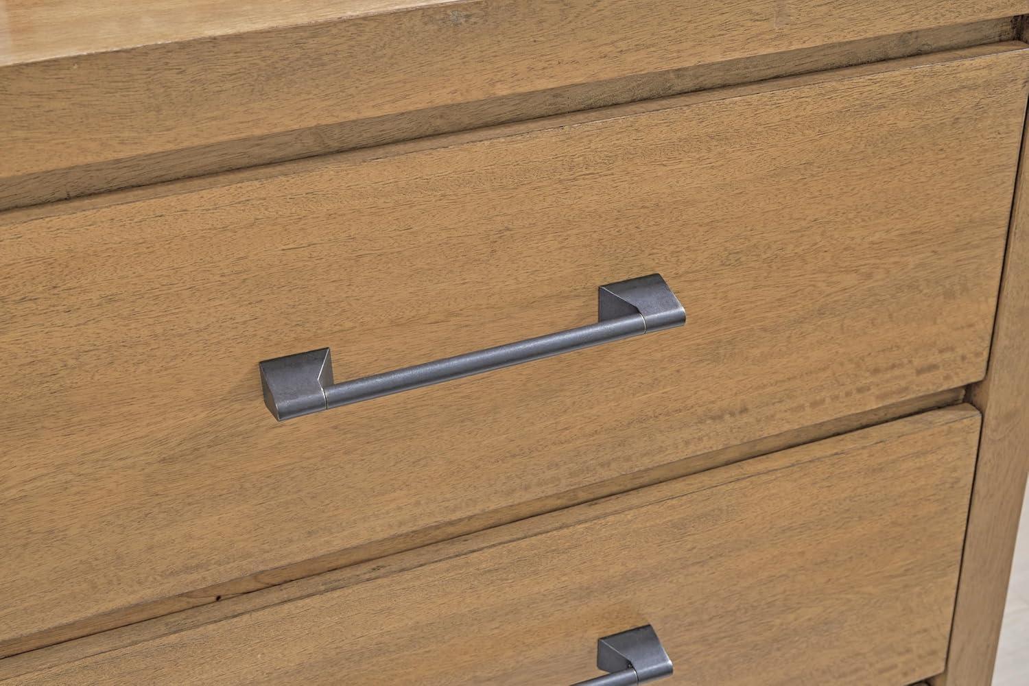 imageSignature Design by Ashley Sherbana Casual 6Drawer Dresser with Safety Stop and FeltLined Top Drawers Light BrownCasual