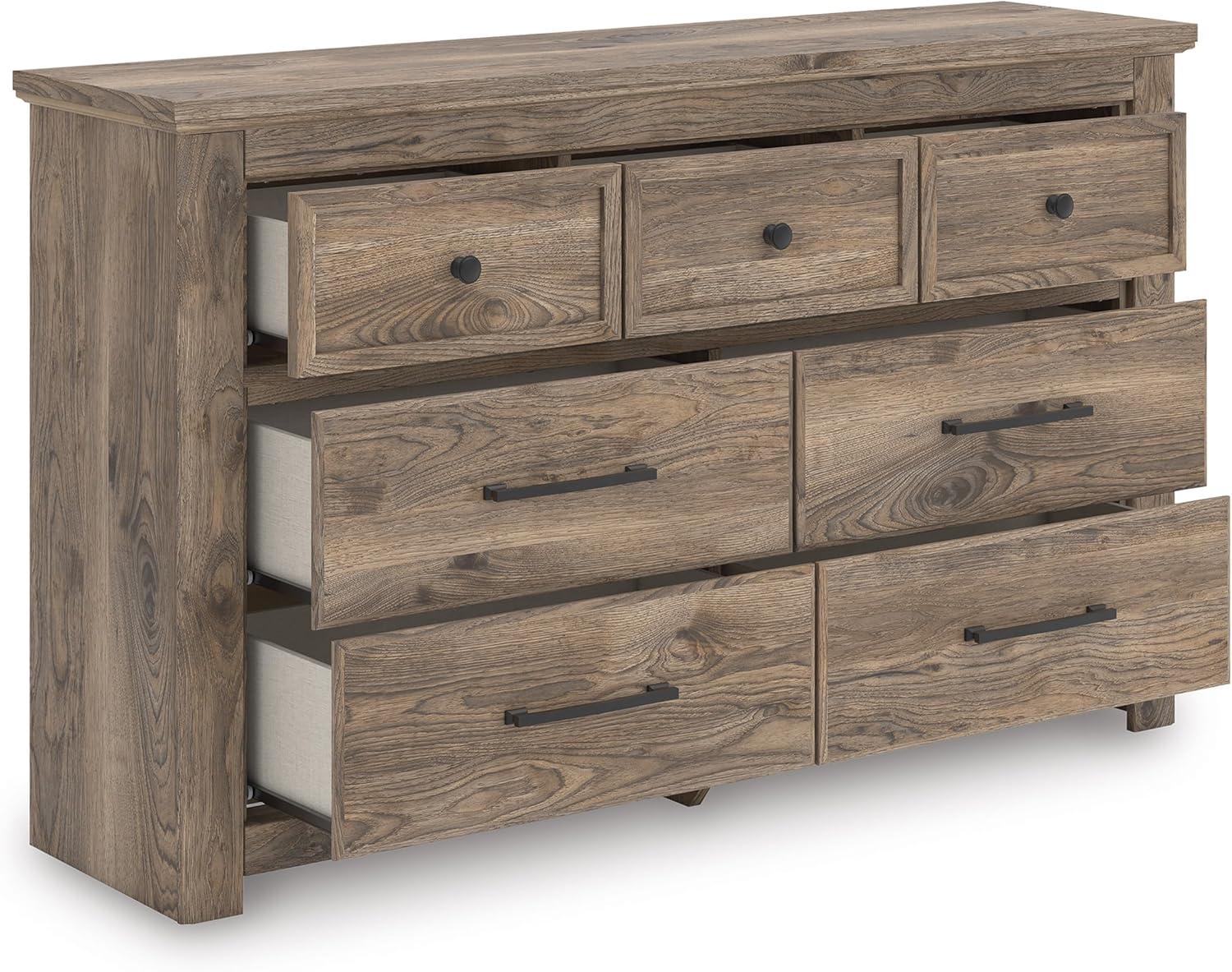 imageSignature Design by Ashley Stanziford Casual 7Drawer Dresser with Wood Finish Dark Brown