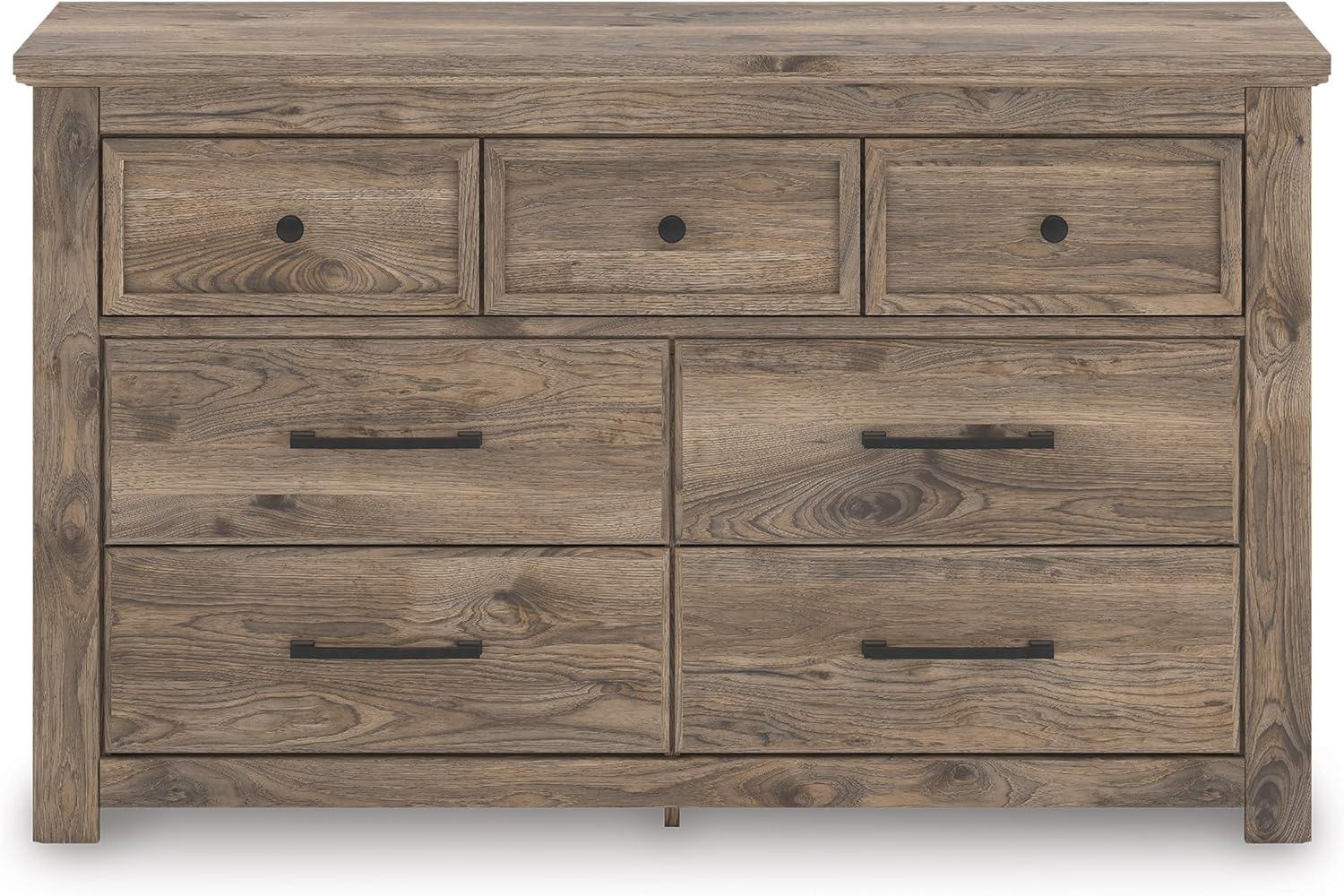 imageSignature Design by Ashley Stanziford Casual 7Drawer Dresser with Wood Finish Dark Brown