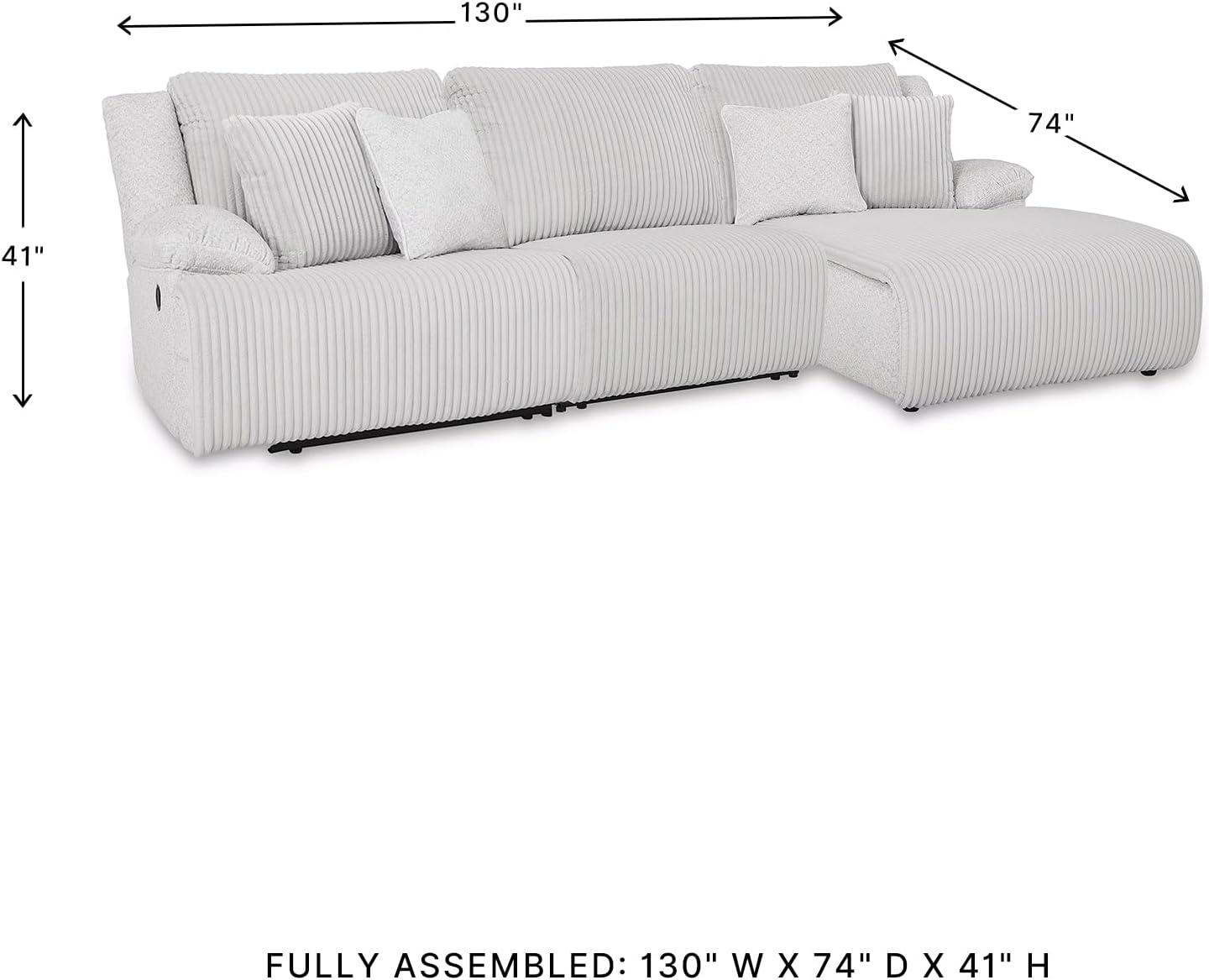 imageSignature Design by Ashley Top Tier Casual 3Piece Reclining Sectional Sofa with Chaise Console and Cup Holders Dark BrownDark Brown