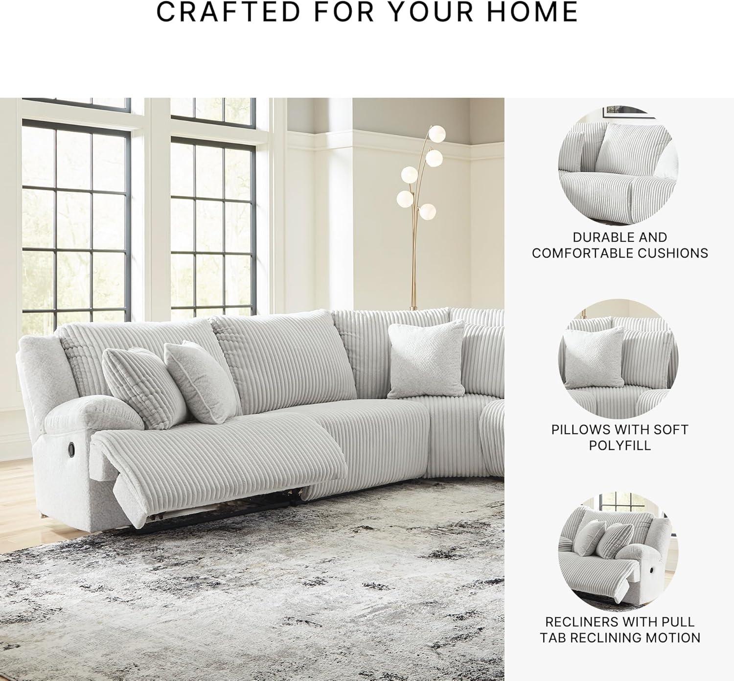 imageSignature Design by Ashley Top Tier Casual 3Piece Reclining Sectional Sofa with Chaise Console and Cup Holders Dark BrownDark Brown