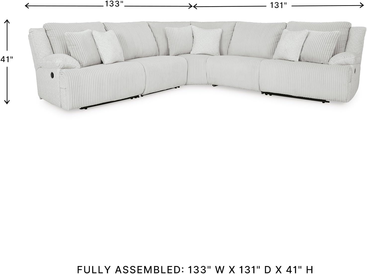 imageSignature Design by Ashley Top Tier Casual 3Piece Reclining Sectional Sofa with Chaise Console and Cup Holders Dark BrownDark Brown