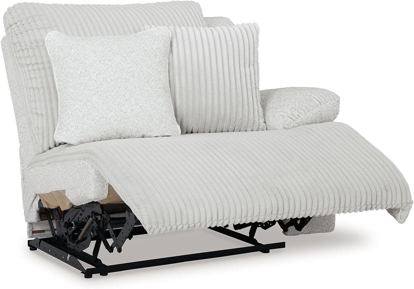 imageSignature Design by Ashley Top Tier Casual 3Piece Reclining Sectional Sofa with Chaise Console and Cup Holders Dark BrownLight Gray