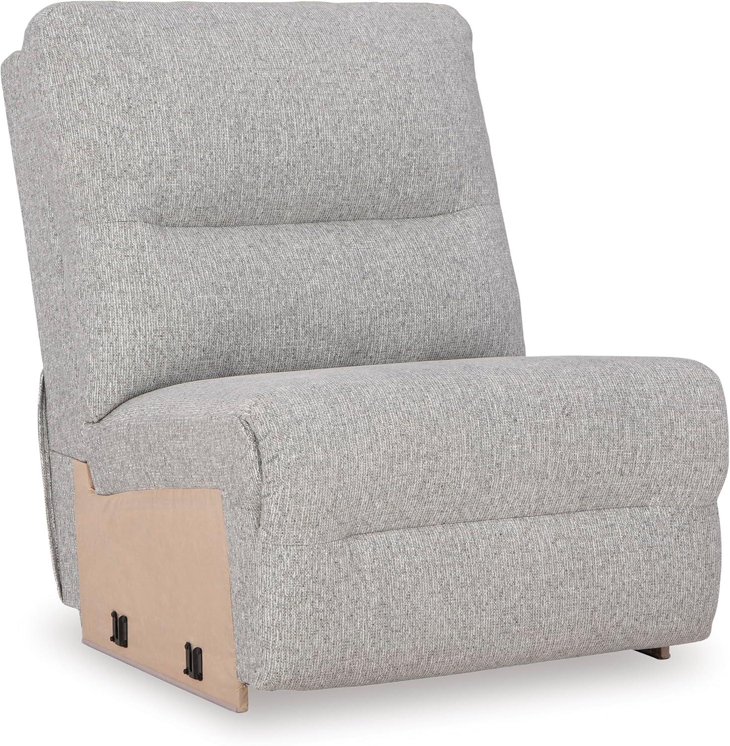 imageSignature Design by Ashley Top Tier Casual 3Piece Reclining Sectional Sofa with Chaise Console and Cup Holders Dark BrownLight Gray
