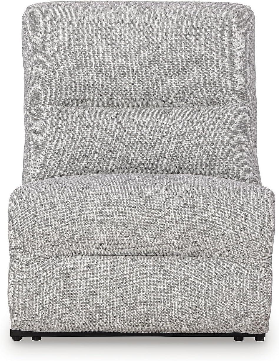 imageSignature Design by Ashley Top Tier Casual 3Piece Reclining Sectional Sofa with Chaise Console and Cup Holders Dark BrownLight Gray