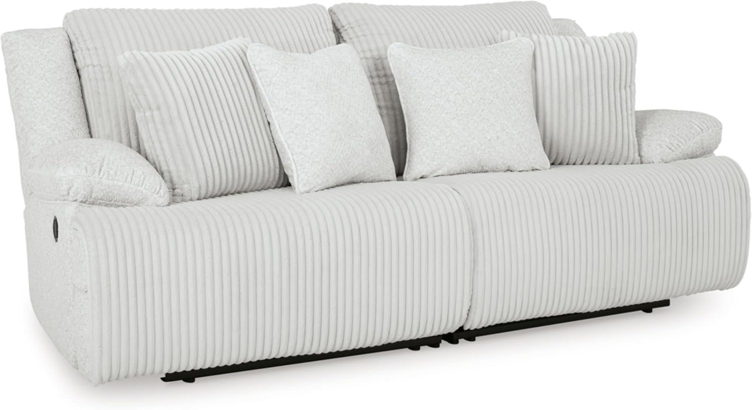 imageSignature Design by Ashley Top Tier Casual 3Piece Reclining Sectional Sofa with Chaise Console and Cup Holders Dark BrownWhite