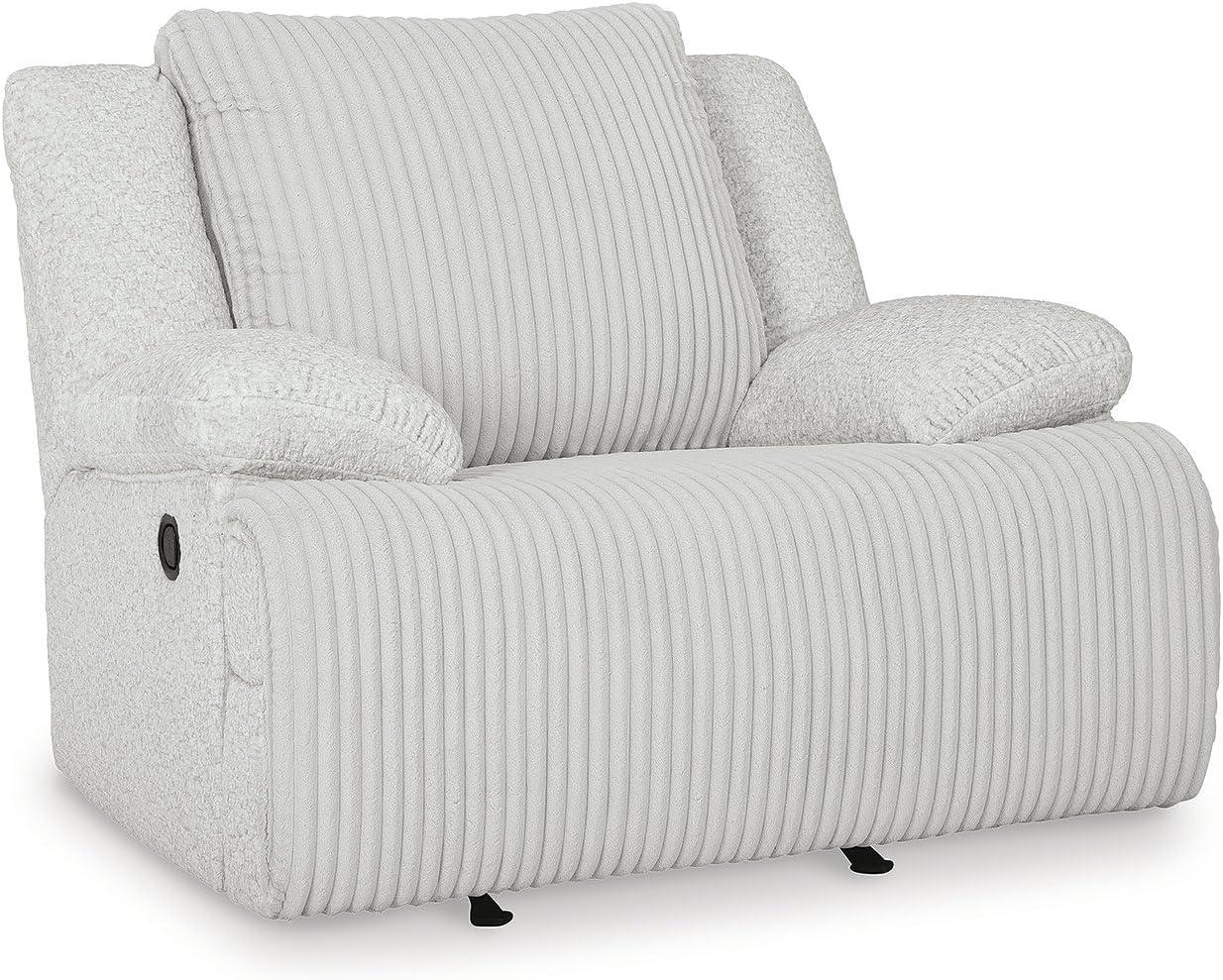 imageSignature Design by Ashley Top Tier Casual 3Piece Reclining Sectional Sofa with Chaise Console and Cup Holders Dark BrownWhite