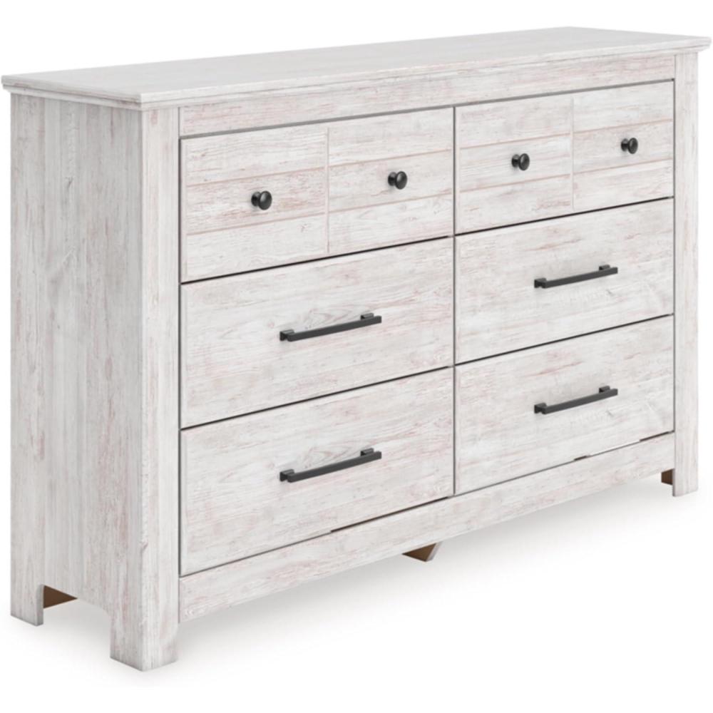 imageSignature Design by Ashley Allihauser Farmhouse 5Drawer Chest with Safety Stop WhitewashDresser