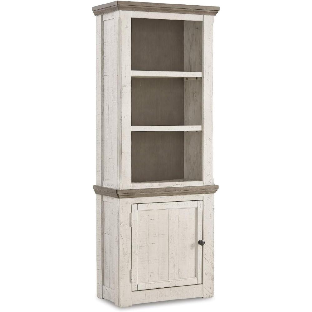 imageSignature Design by Ashley Havalance Vintage 4Piece Entertainment Center for TVs up to 77 White amp GrayLeft Cabinet