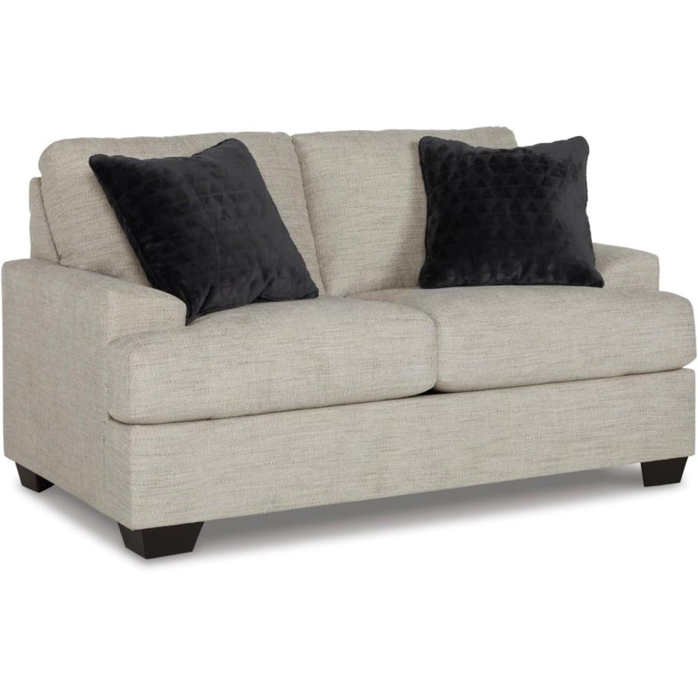 imageSignature Design by Ashley Maggie Contemporary Loveseat for Living Room Light BrownTan