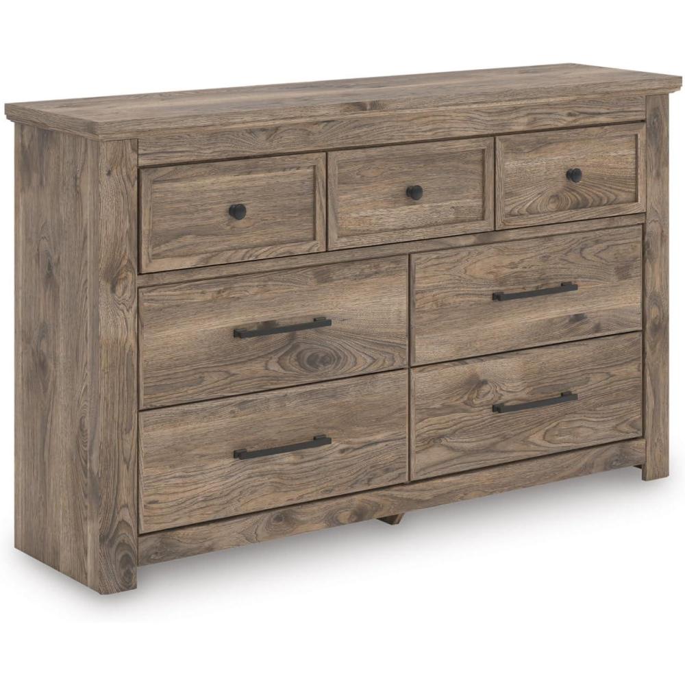 imageSignature Design by Ashley Stanziford Casual 7Drawer Dresser with Wood Finish Dark Brown