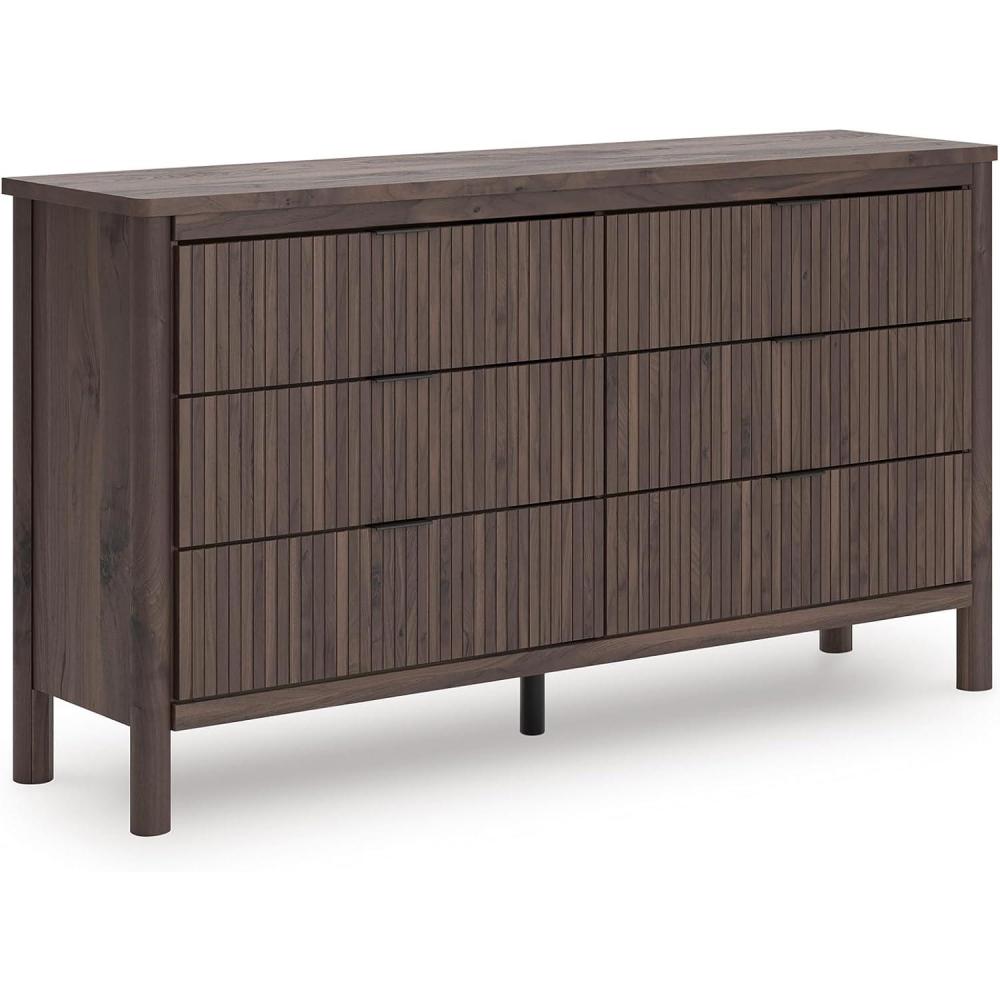 imageSignature Design by Ashley Symarro Casual 6Drawer Dresser with Walnut Finish Dark Brown