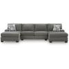3-Piece Sleeper Sectional with Double Chaise