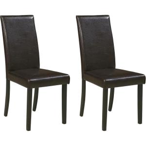 Signature Design by Ashley Kimonte Parsons 19″ Dining Room Chair, Set of 2, Ivory(Almost Black)