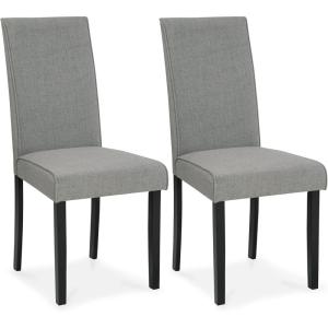 Signature Design by Ashley Kimonte Parsons 19″ Dining Room Chair, Set of 2, Ivory(Grey)