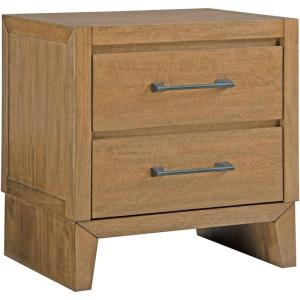 Signature Design by Ashley Sherbana Casual 6-Drawer Dresser with Safety Stop and Felt-Lined Top Drawers, Light Brown(Night Stand)