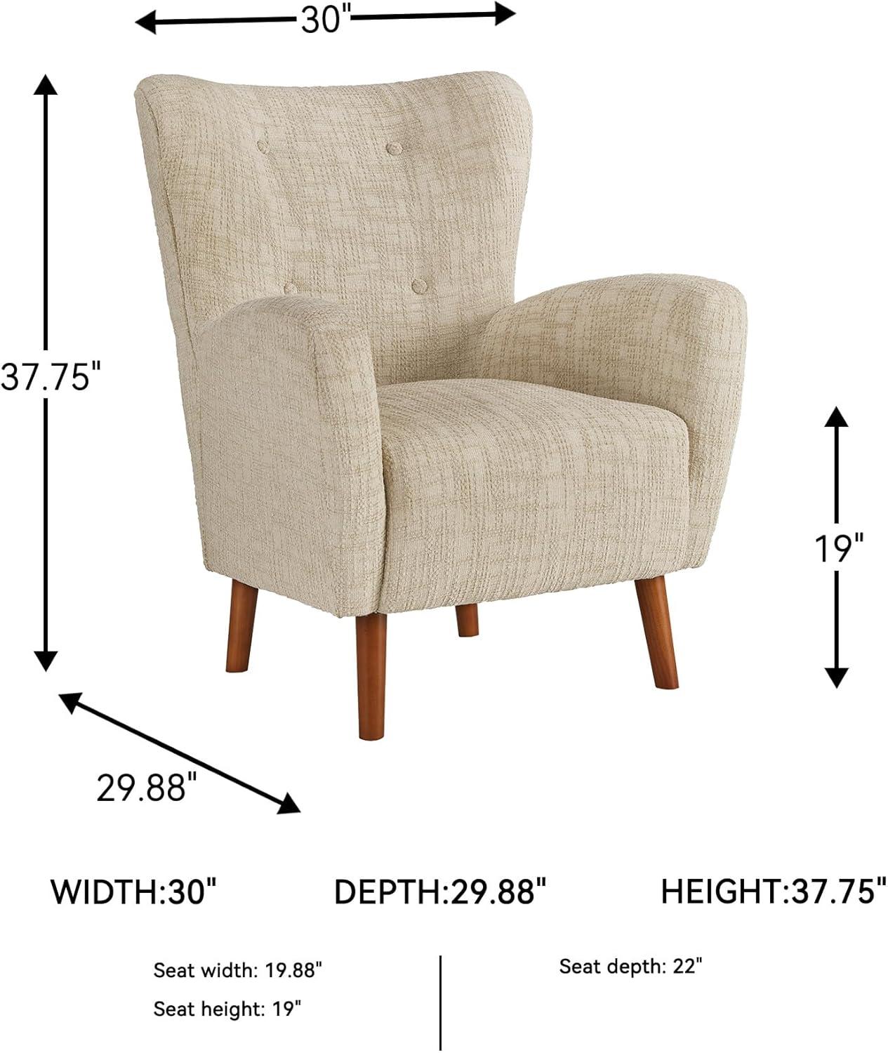 imageSignature Design by Ashley Jemison NextGen Nuvella Contemporary Tufted Upholstered Accent Chair Beige