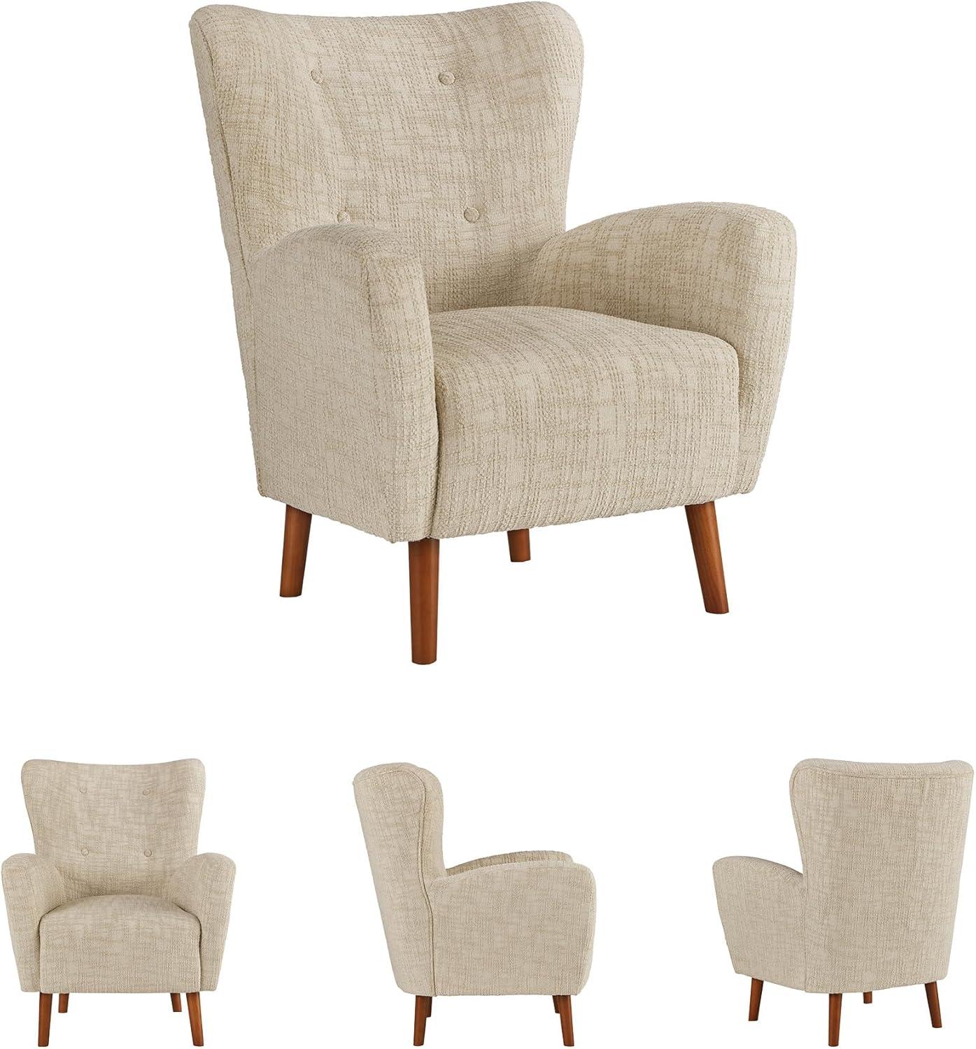 imageSignature Design by Ashley Jemison NextGen Nuvella Contemporary Tufted Upholstered Accent Chair Beige