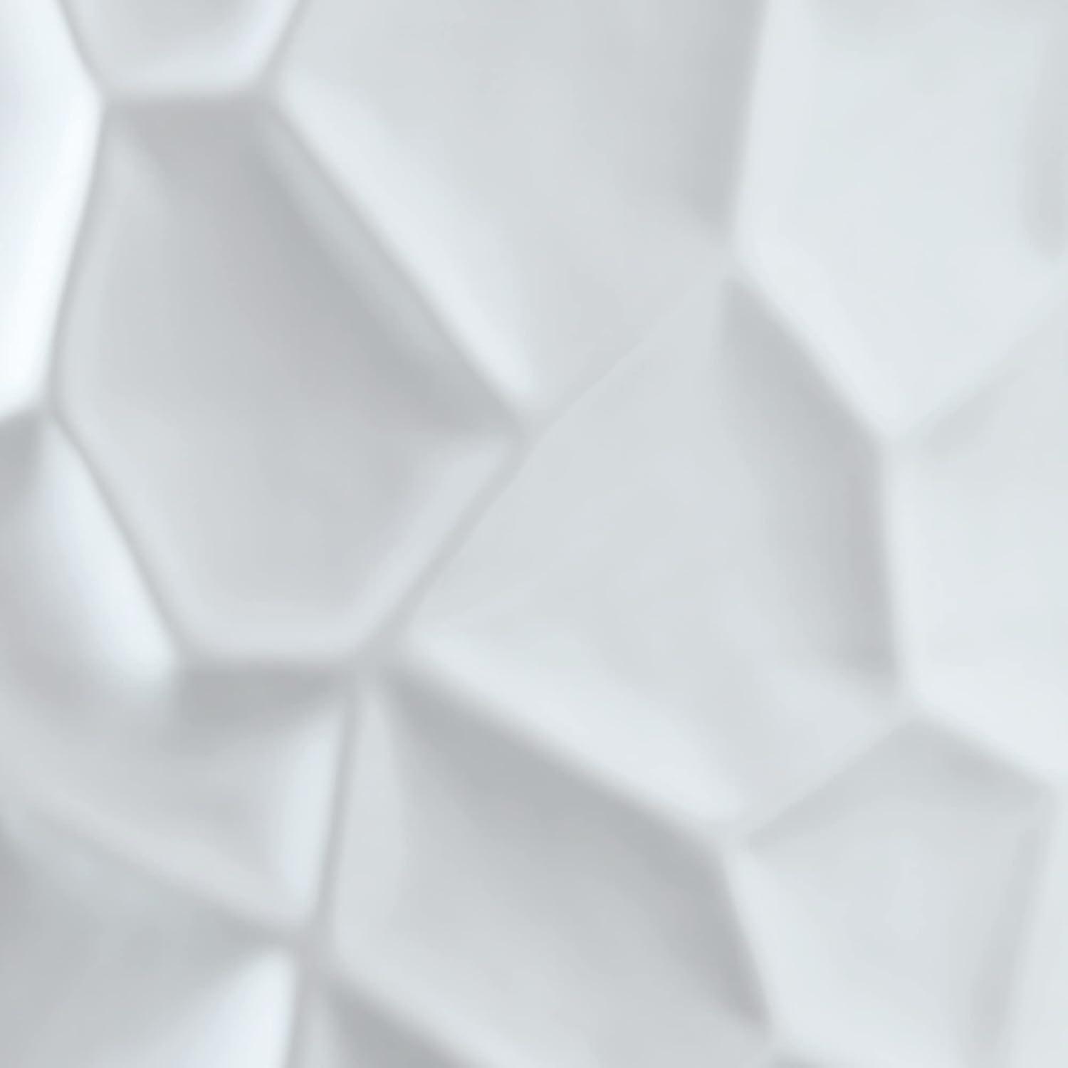 imageSignature Design by Ashley Polly Geometric Honeycomb Indoor Outdoor Accent Stool or Table WhiteIrregular