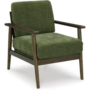 Signature Design by Ashley Bixler Classic Accent Chair with Removable Cushions and Tapered Legs, Blue(Green)