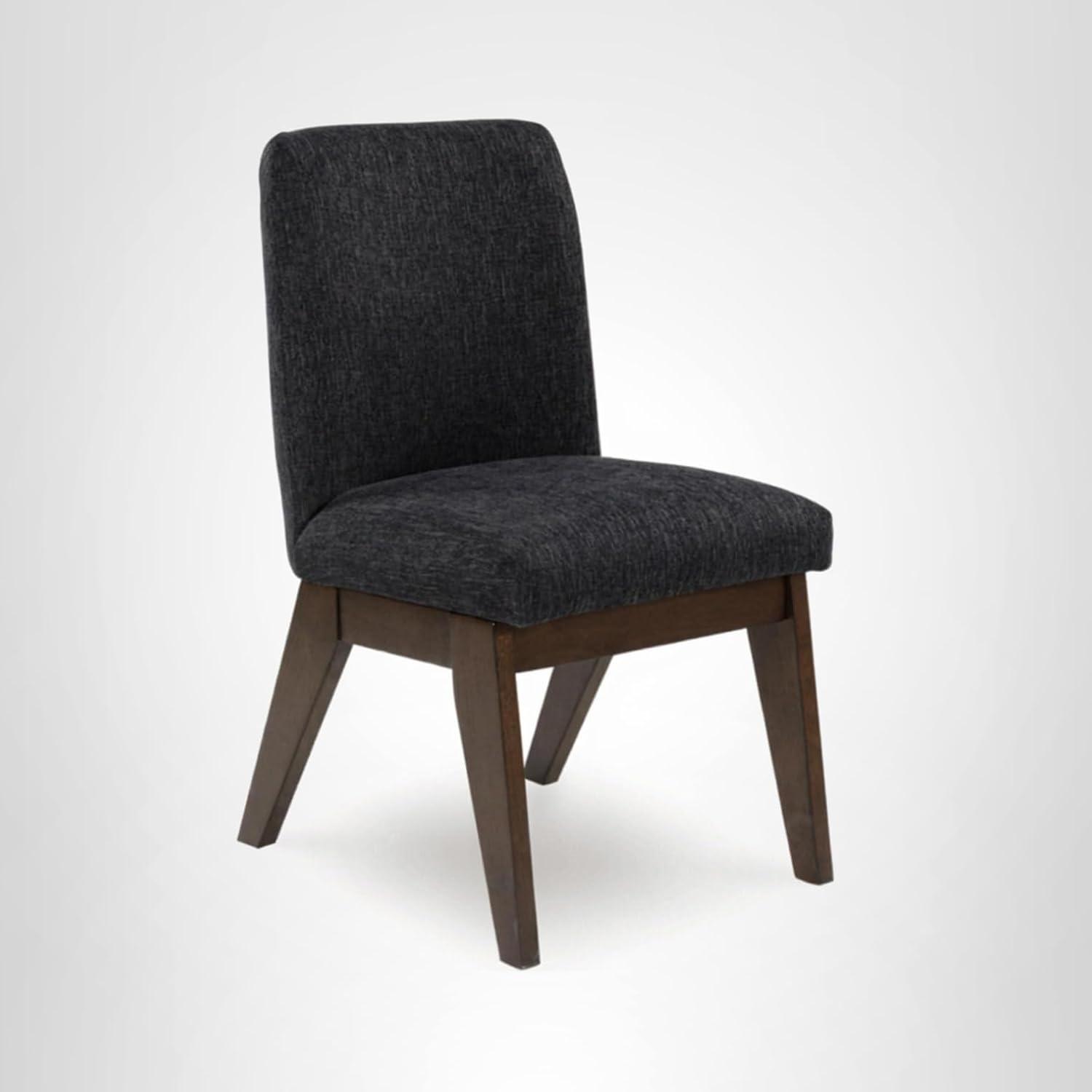 imageSignature Design by Ashley Kendamor MidCentury Modern Upholstered Dining Chair with Solid Wood Frame and Bucket Design Set of 2 Dark BrownDark Brown