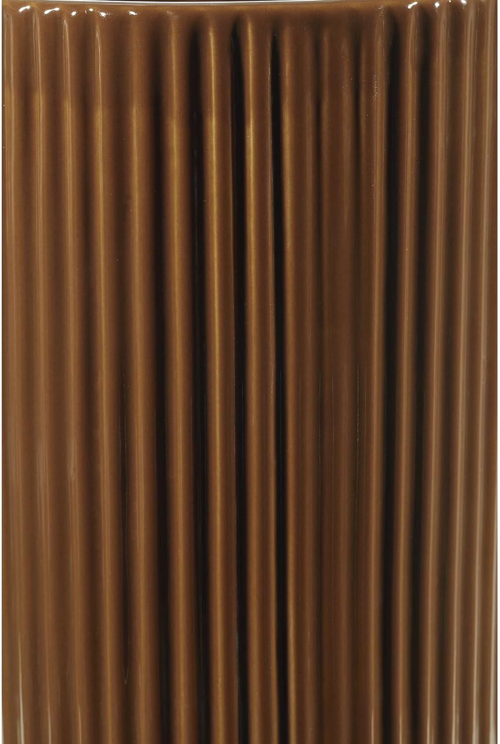 imageSignature Design by Ashley Avalyah Casual IndoorOutdoor 15 Glazed Ceramic Tabletop Vase with Wide Mouth Dark Brown12
