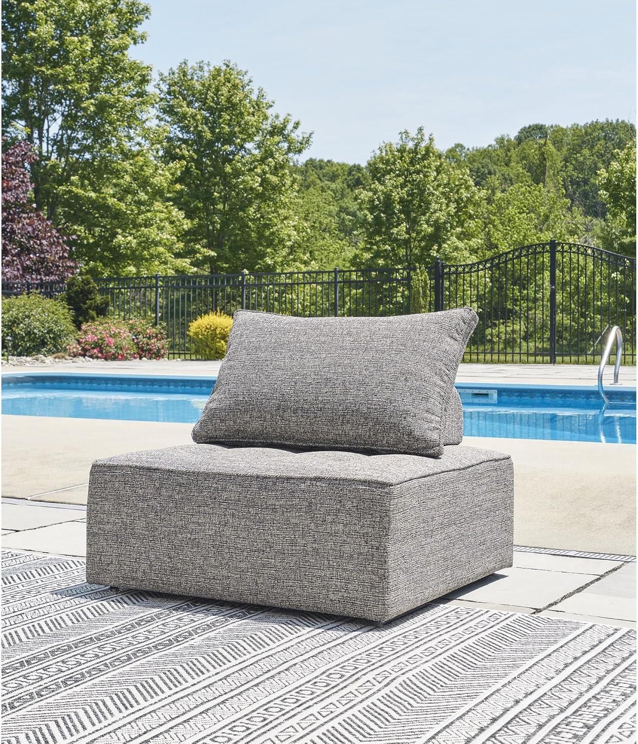 imageSignature Design by Ashley Bree Zee RightArm Facing Modern 4Piece Outdoor Sectional with Tufted Cushion Gray5Piece Outdoor Modular Seating
