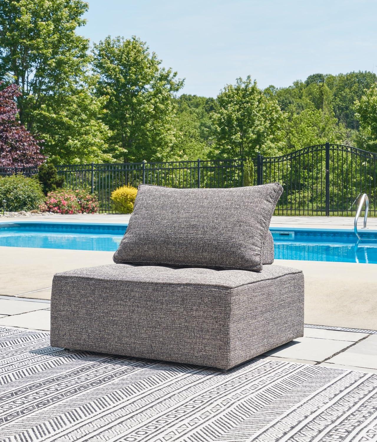 imageSignature Design by Ashley Bree Zee RightArm Facing Modern 4Piece Outdoor Sectional with Tufted Cushion GrayFloor Chair
