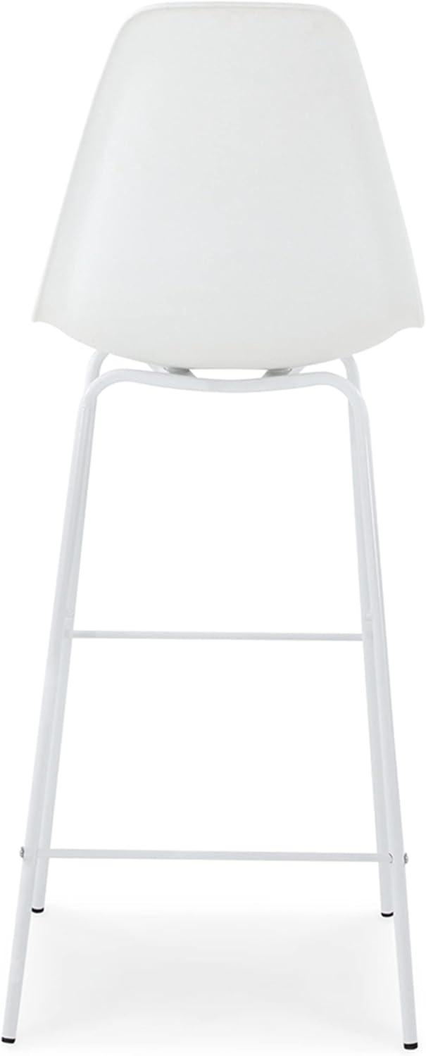 imageSignature Design by Ashley Jazmore Contemporary Velvet Upholstered Counter Height Bar Stool with Footrest and Adjustable Levelers Set of 2 Dark Brown amp BlackWhite