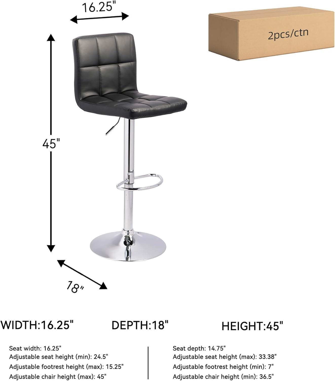 imageSignature Design by Ashley Jazmore Contemporary Velvet Upholstered Counter Height Bar Stool with Footrest and Adjustable Levelers Set of 2 Dark Brown amp BlackBlack
