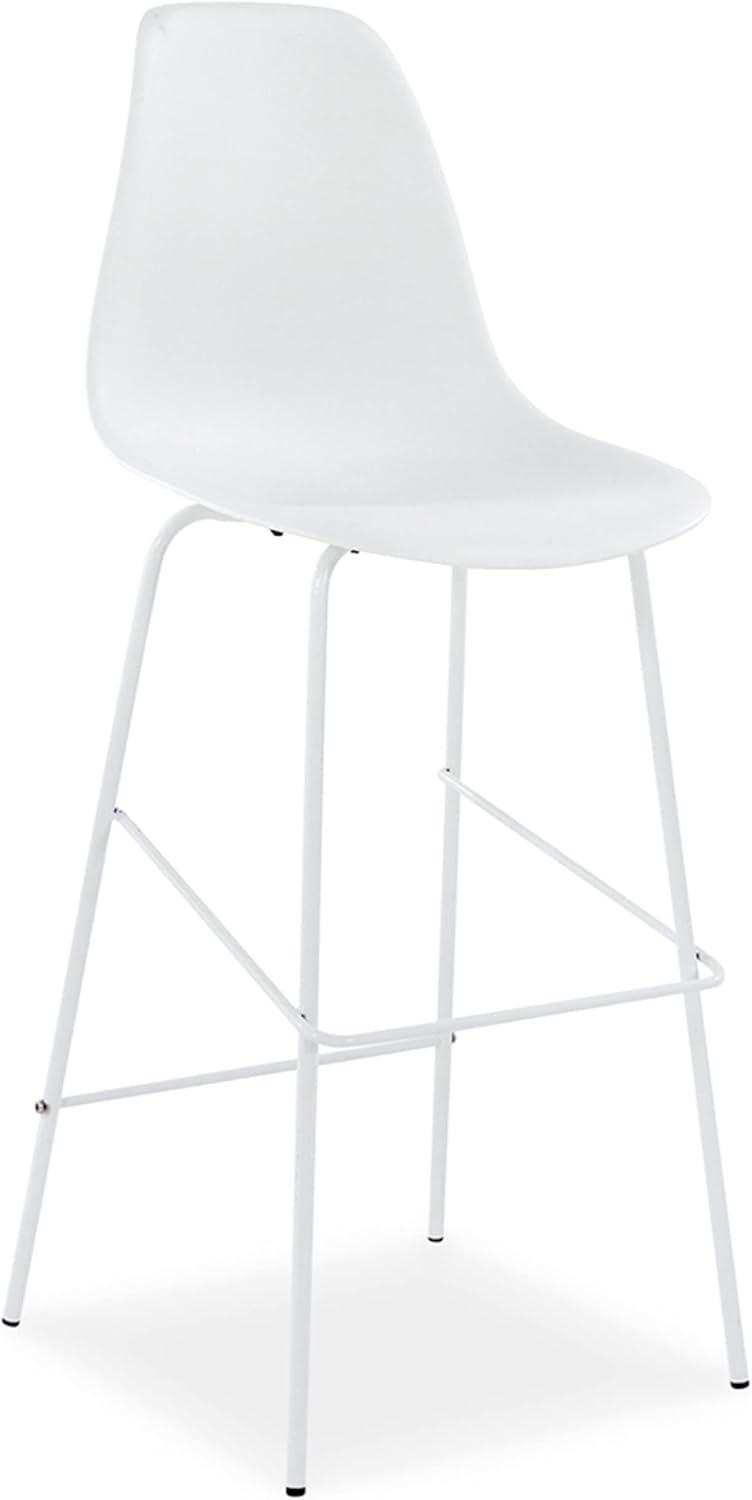 imageSignature Design by Ashley Jazmore Contemporary Velvet Upholstered Counter Height Bar Stool with Footrest and Adjustable Levelers Set of 2 Dark Brown amp BlackWhite