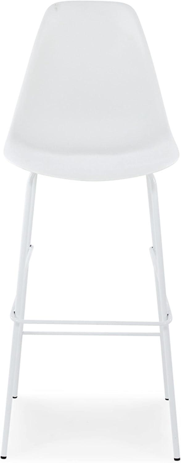 imageSignature Design by Ashley Jazmore Contemporary Velvet Upholstered Counter Height Bar Stool with Footrest and Adjustable Levelers Set of 2 Dark Brown amp BlackWhite