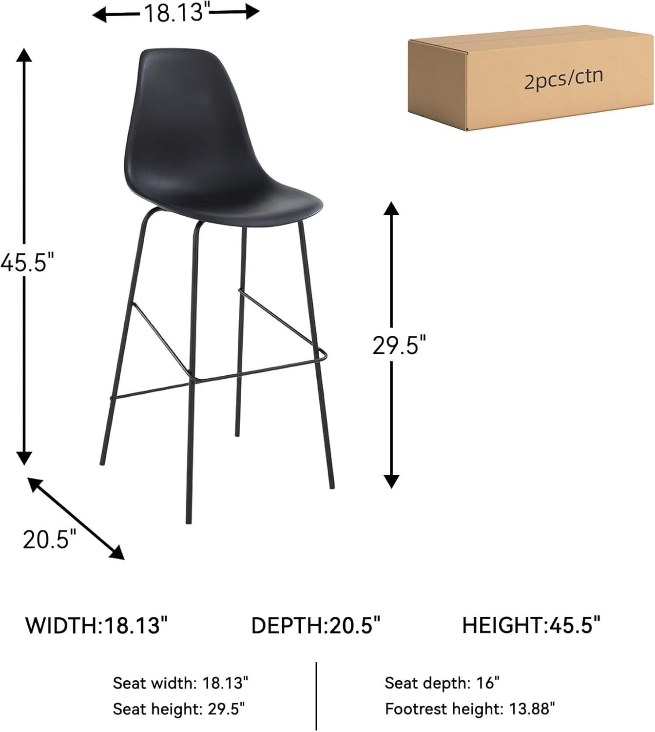 imageSignature Design by Ashley Jazmore Contemporary Velvet Upholstered Counter Height Bar Stool with Footrest and Adjustable Levelers Set of 2 Dark Brown amp BlackBlack