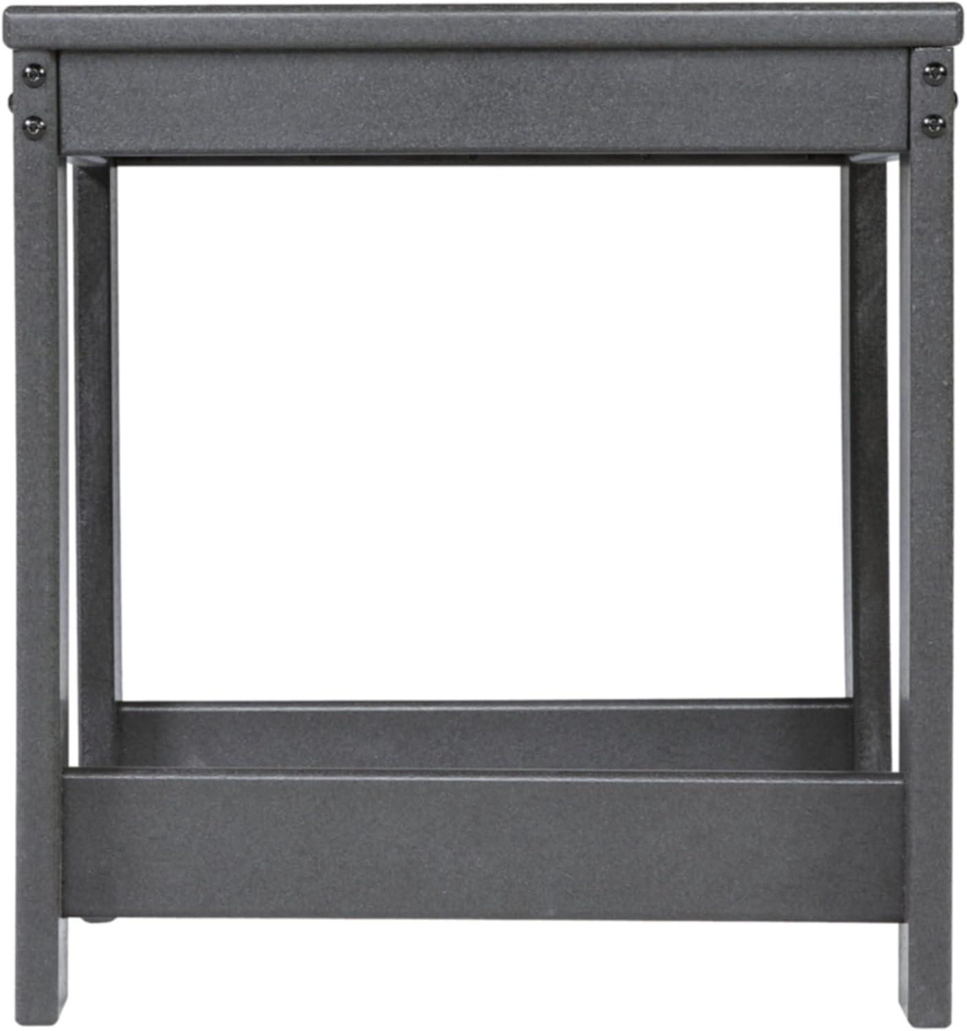 imageSignature Design by Ashley Outdoor Amora HDPE Patio Lounge Chair 2 Count Charcoal GrayEnd Table