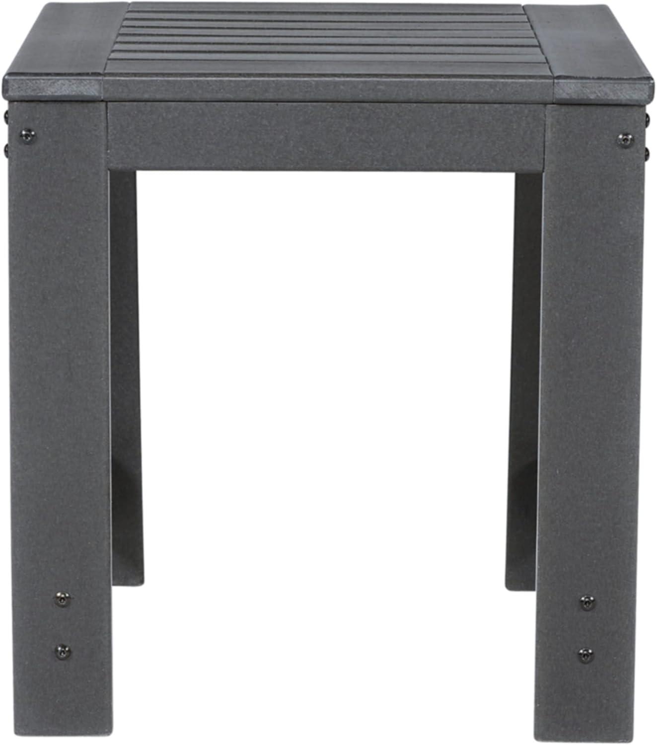 imageSignature Design by Ashley Outdoor Amora HDPE Patio Lounge Chair 2 Count Charcoal GrayEnd Table